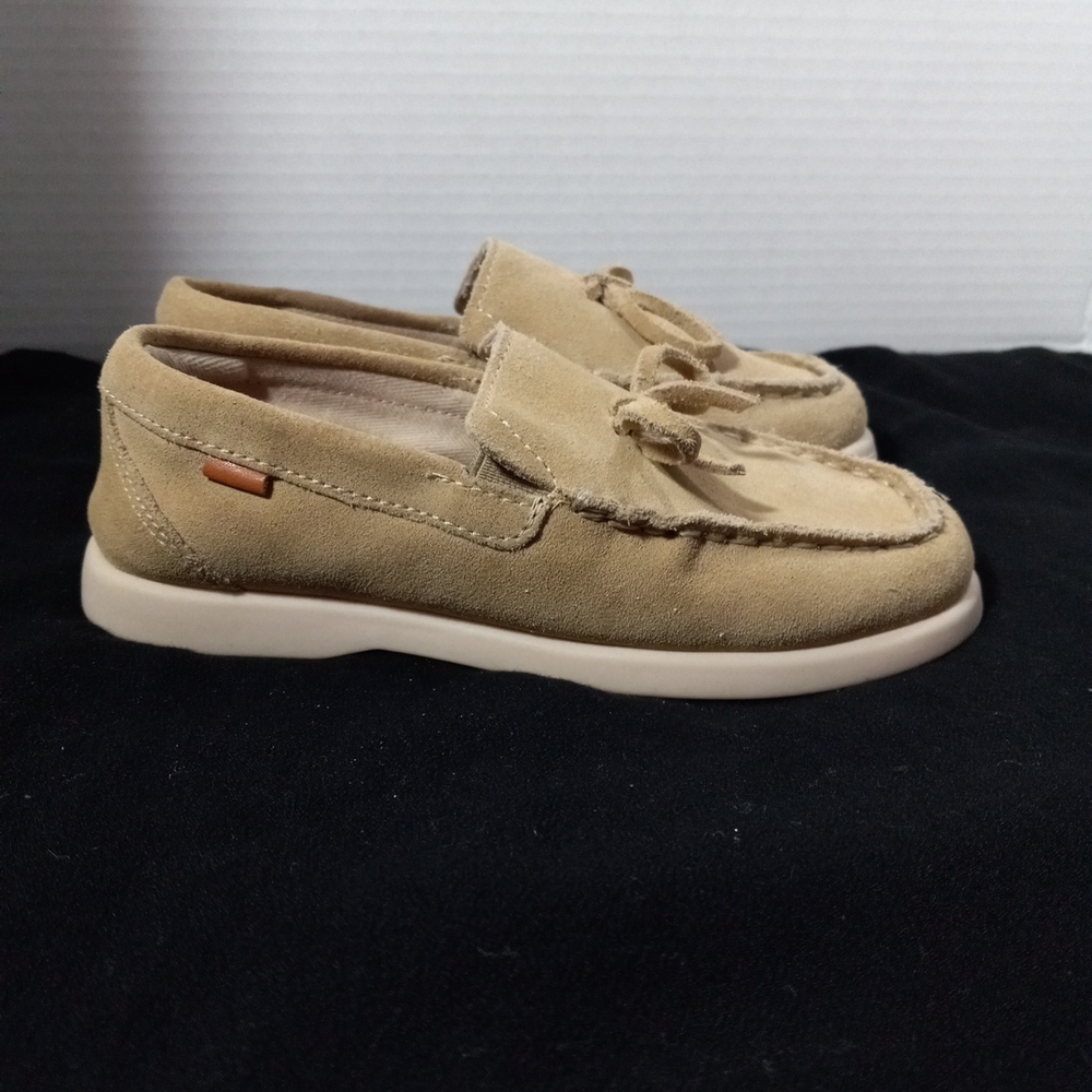 🔥Kids Zara Toddlers Beige Suede Loafers Moccasins Boys Size 27.  10.5 Toddlers - Picture 5 of 9